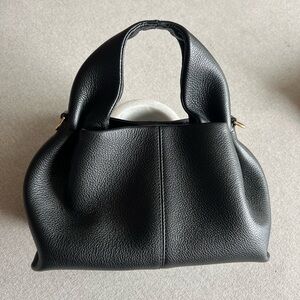 POLENE - NUMERO NEUF MINI - Textured Black, leather,